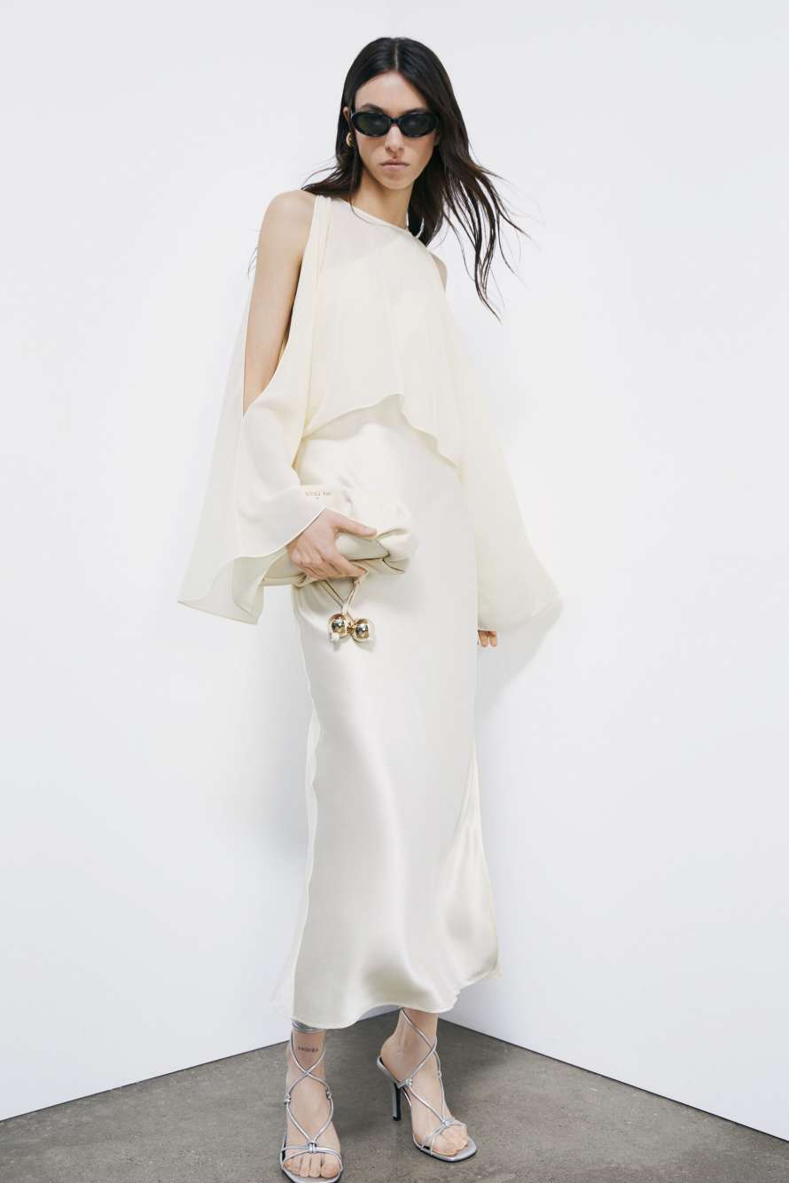 Flie&szlig;ender Schulter&uuml;berwurf, Wei&szlig;, Patrizia Pepe