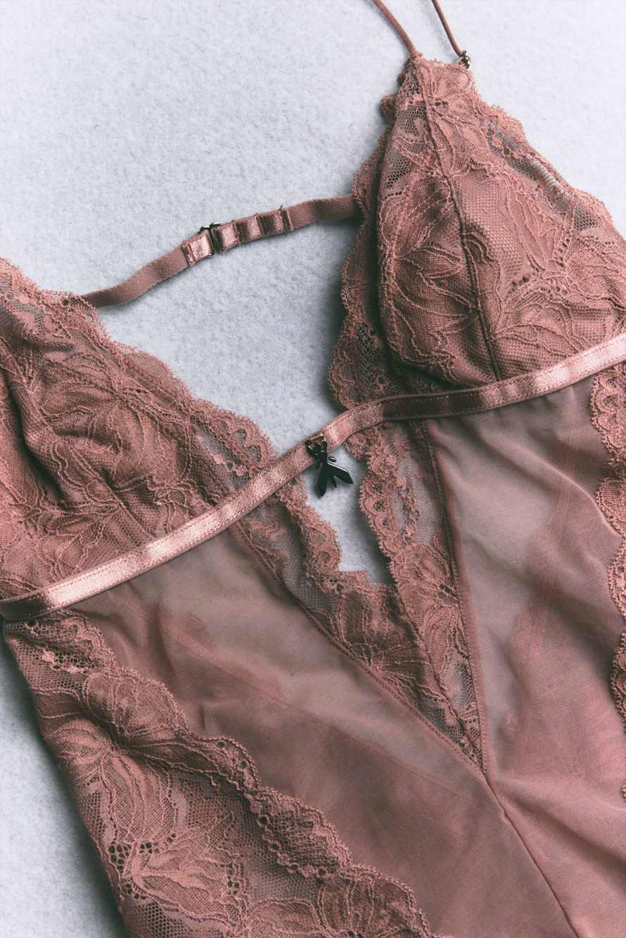 Lace bodysuit, Pink, Patrizia Pepe