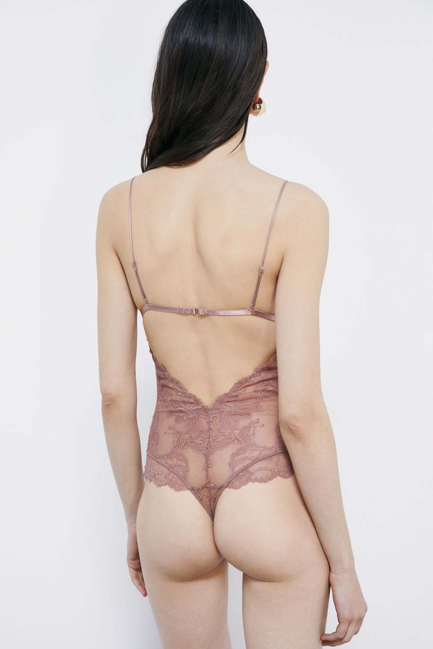 Lace bodysuit, Pink, Patrizia Pepe