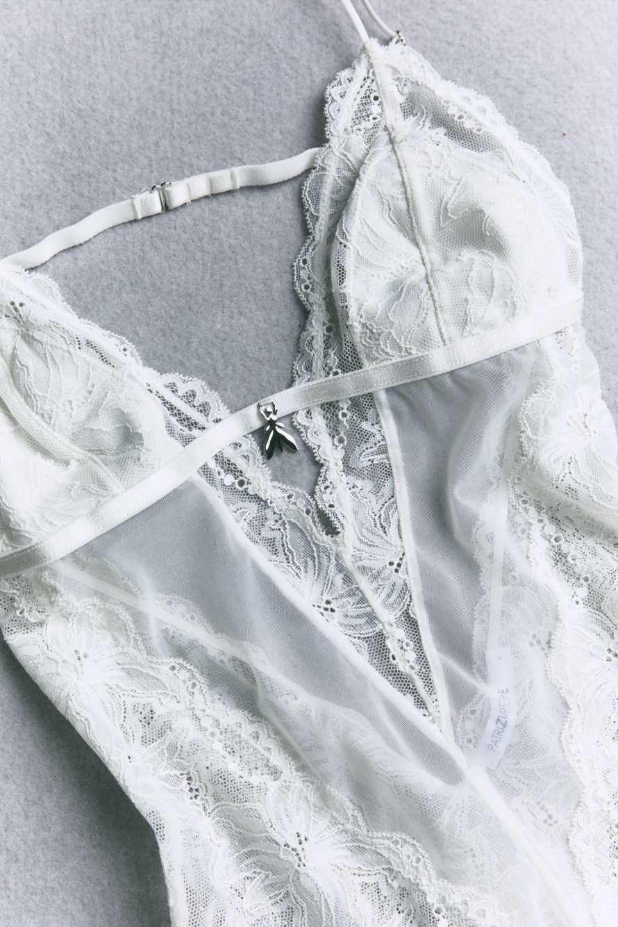 Body in pizzo, Bianco, Patrizia Pepe