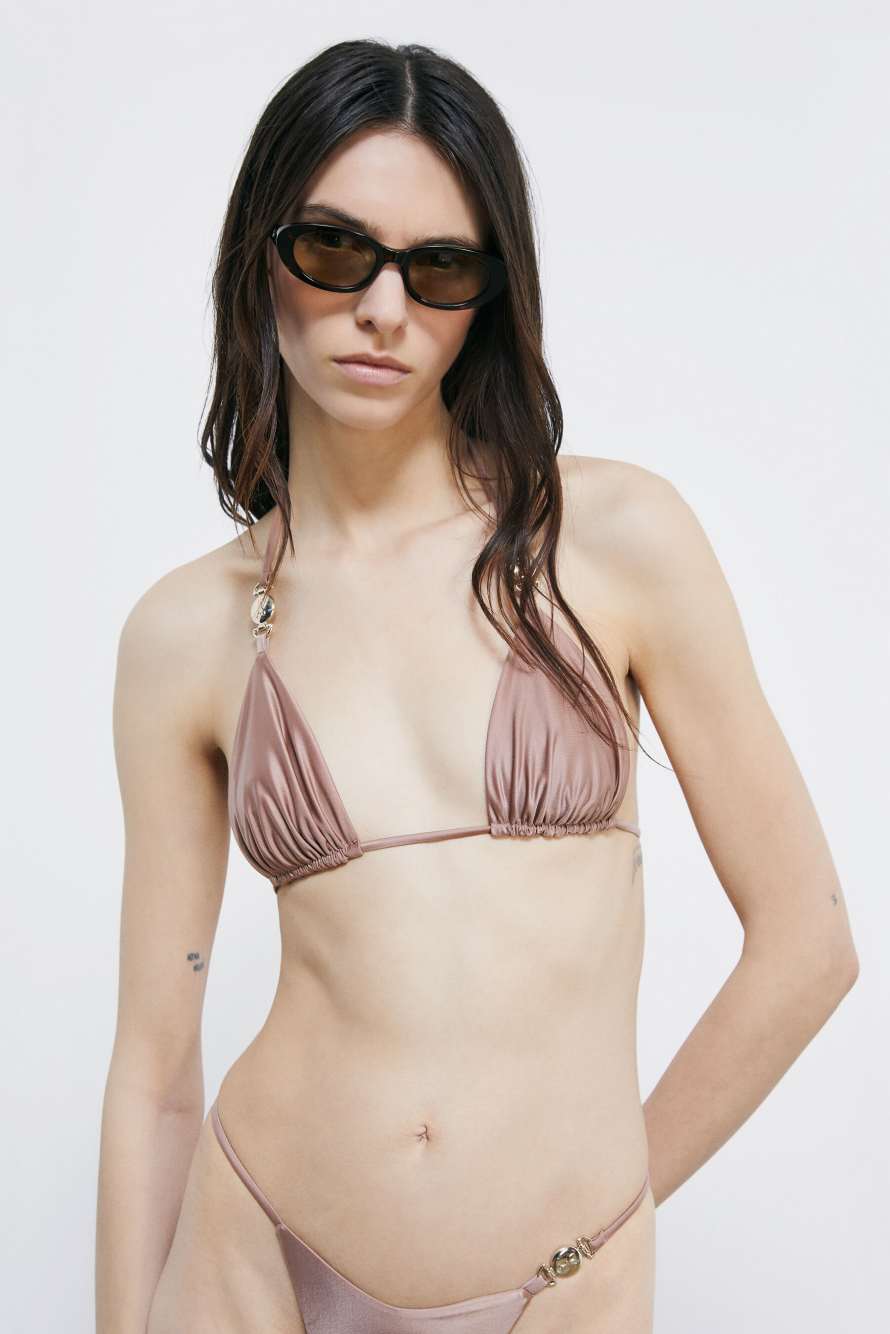 Triangle bikini top, Pink, Patrizia Pepe