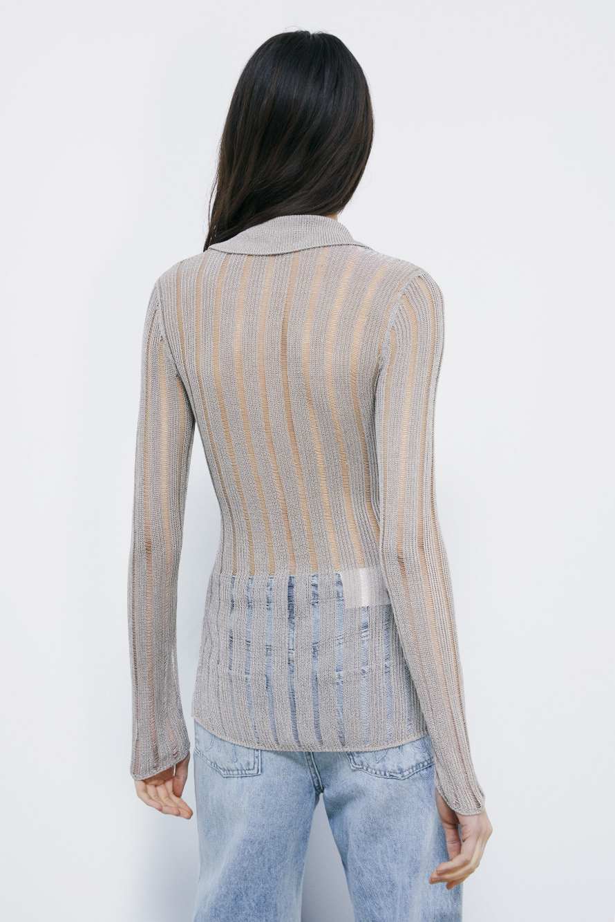 Jacquard-Strick-Cardigan, Ivory, Patrizia Pepe