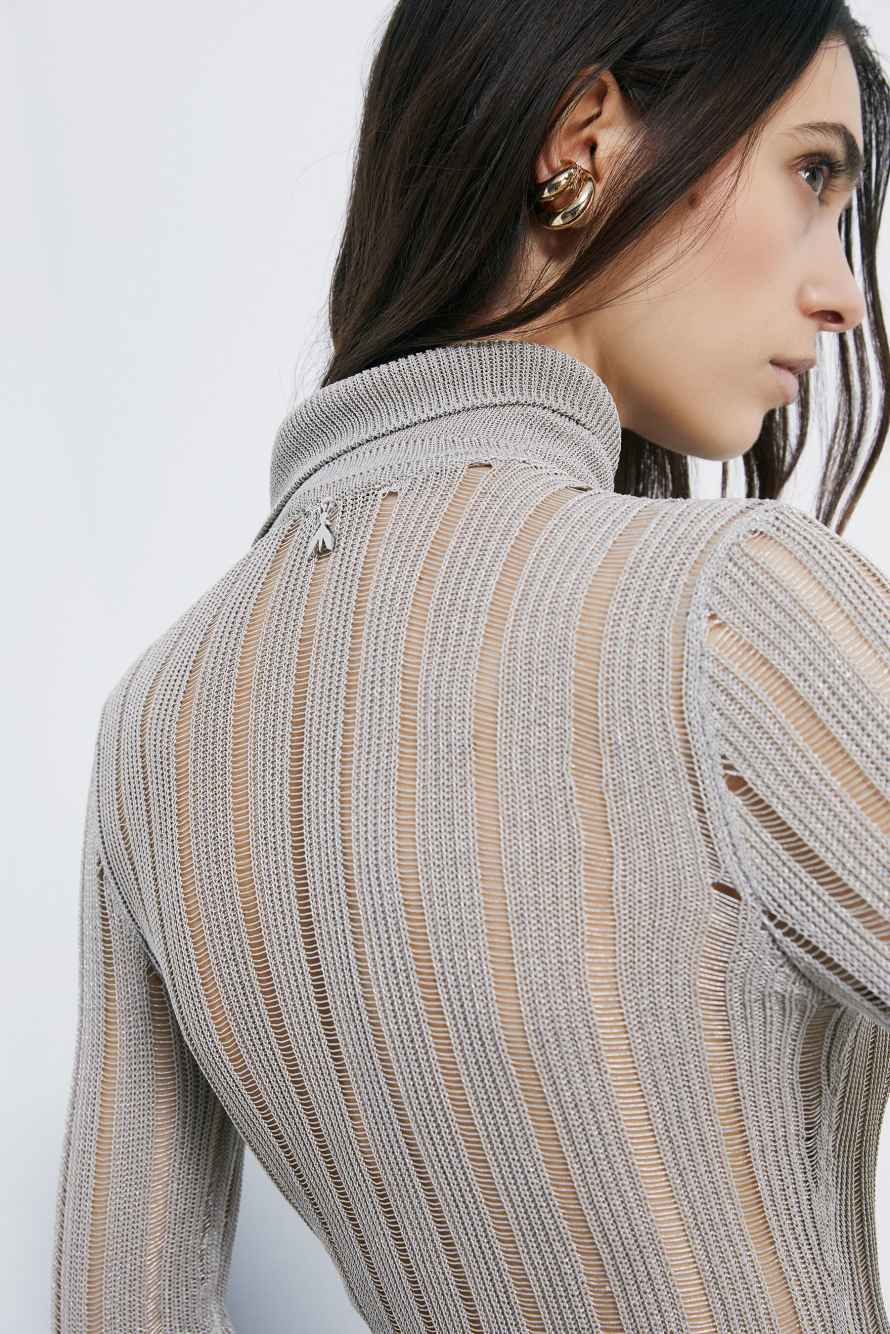 Jacquard-Strick-Cardigan, Ivory, Patrizia Pepe