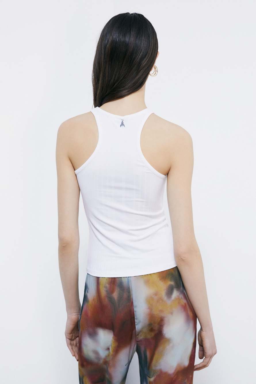 Tanktop aus Stretch-Jersey, Wei&szlig;, Patrizia Pepe