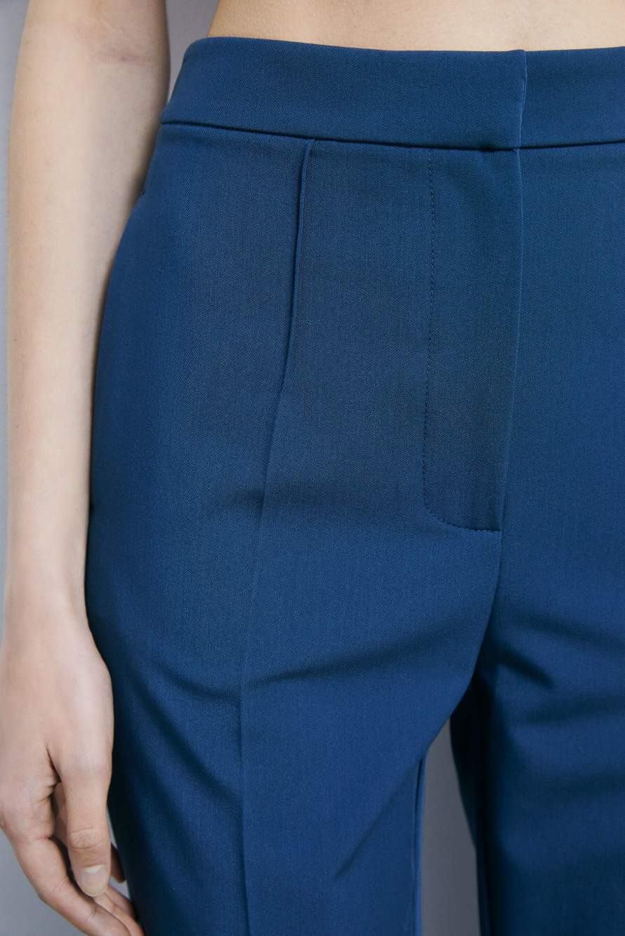 Pantaloni slim in viscosa, Blu, Patrizia Pepe