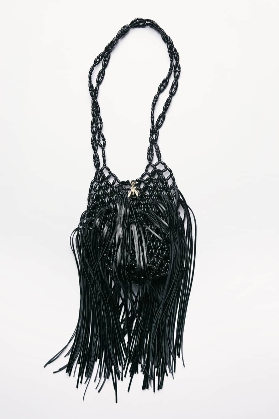 Bolsa Radical Summer con flecos, Negro