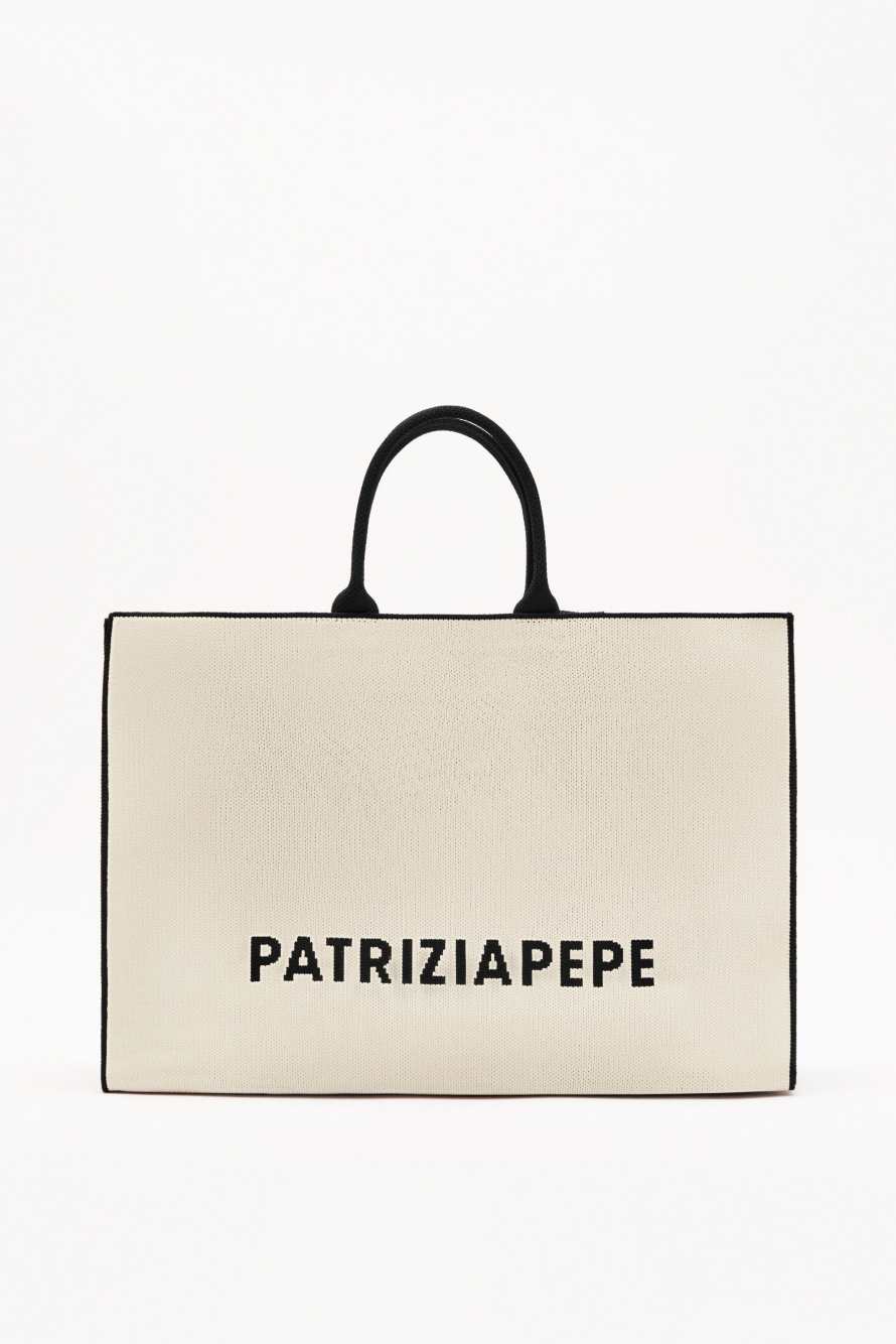 Tote Bag In the City, Wei&szlig;/Schwarz, Patrizia Pepe