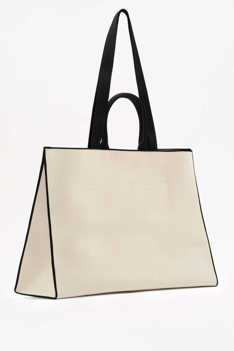 Tote Bag In the City, Wei&szlig;/Schwarz, Patrizia Pepe