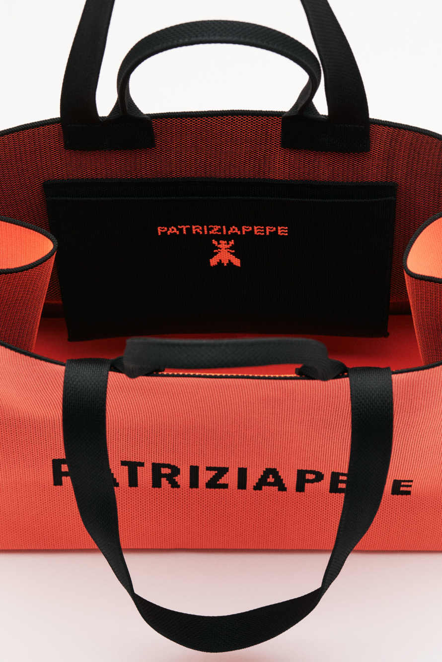 Tote Bag In the City, Orange/Schwarz, Patrizia Pepe