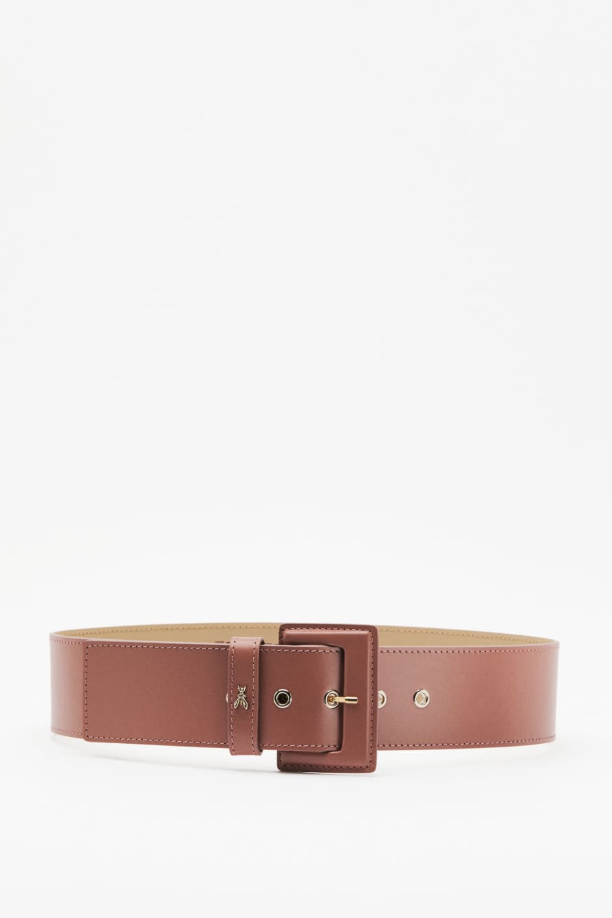 High Waist Leather Belt, Pink, Patrizia Pepe