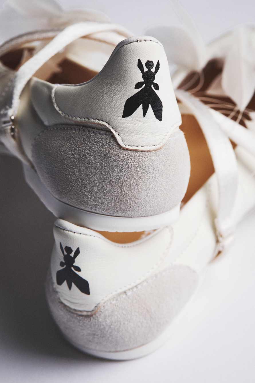 Dancing-SKIN-Ballerinas mit Federdetail, Wei&szlig;, Patrizia Pepe