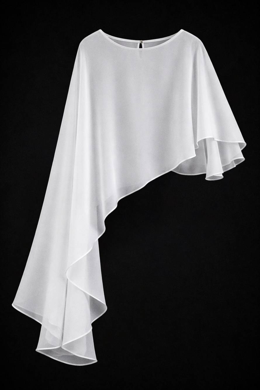 Asymmetric draped shoulder cover, Grey, Patrizia Pepe