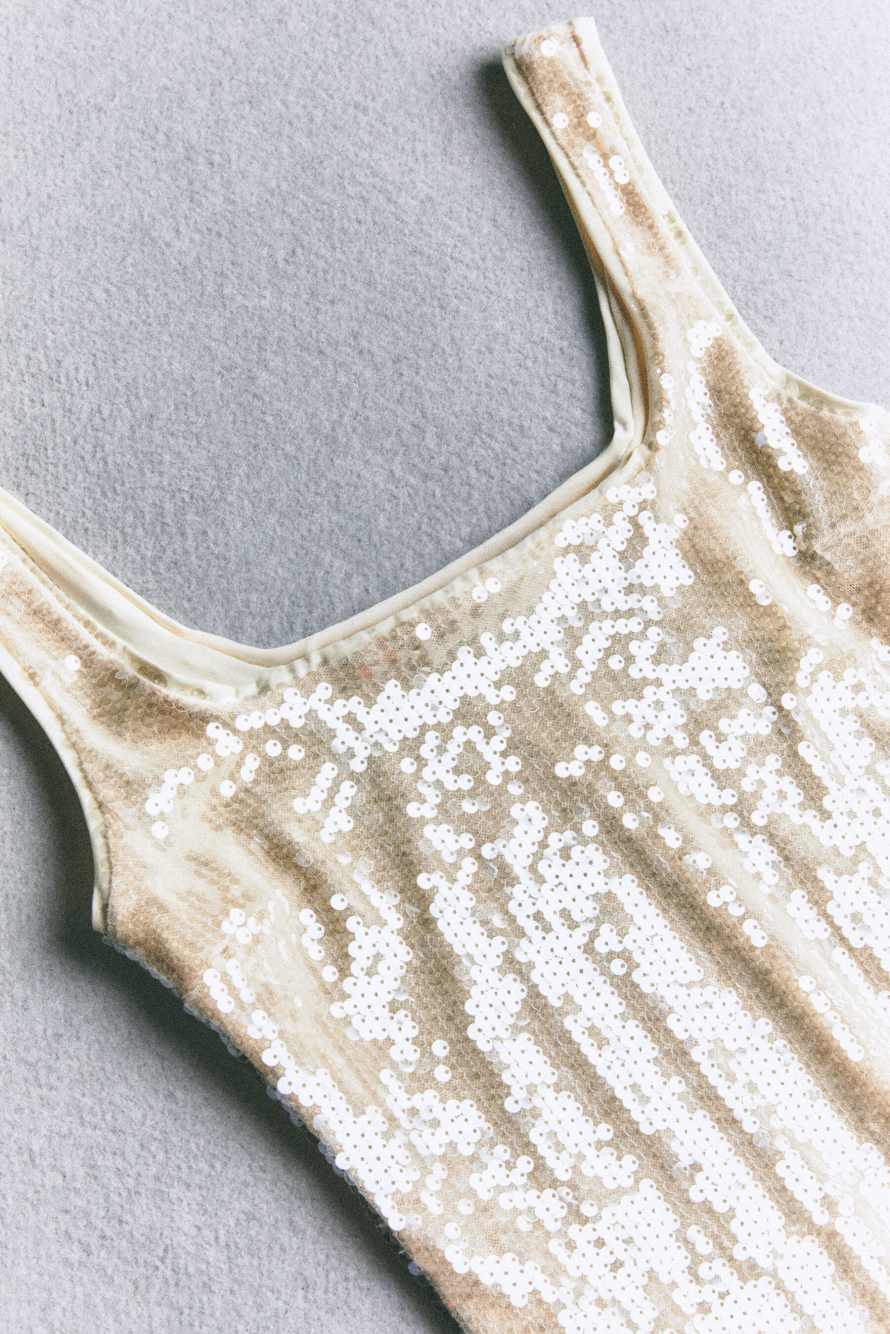 Mini dress in tulle with sequins, White, Patrizia Pepe