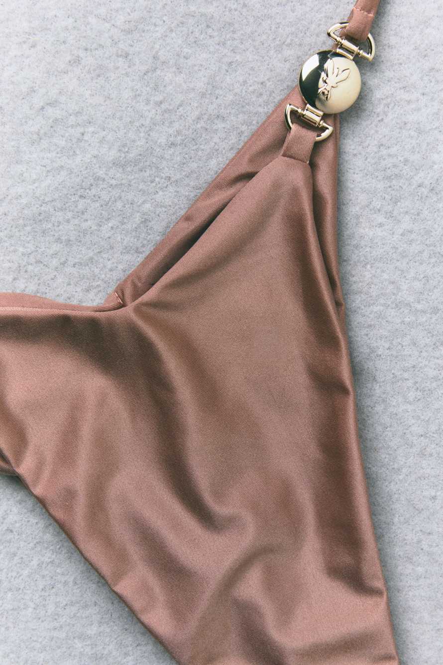 Brazilian thong bikini bottom, Pink, Patrizia Pepe