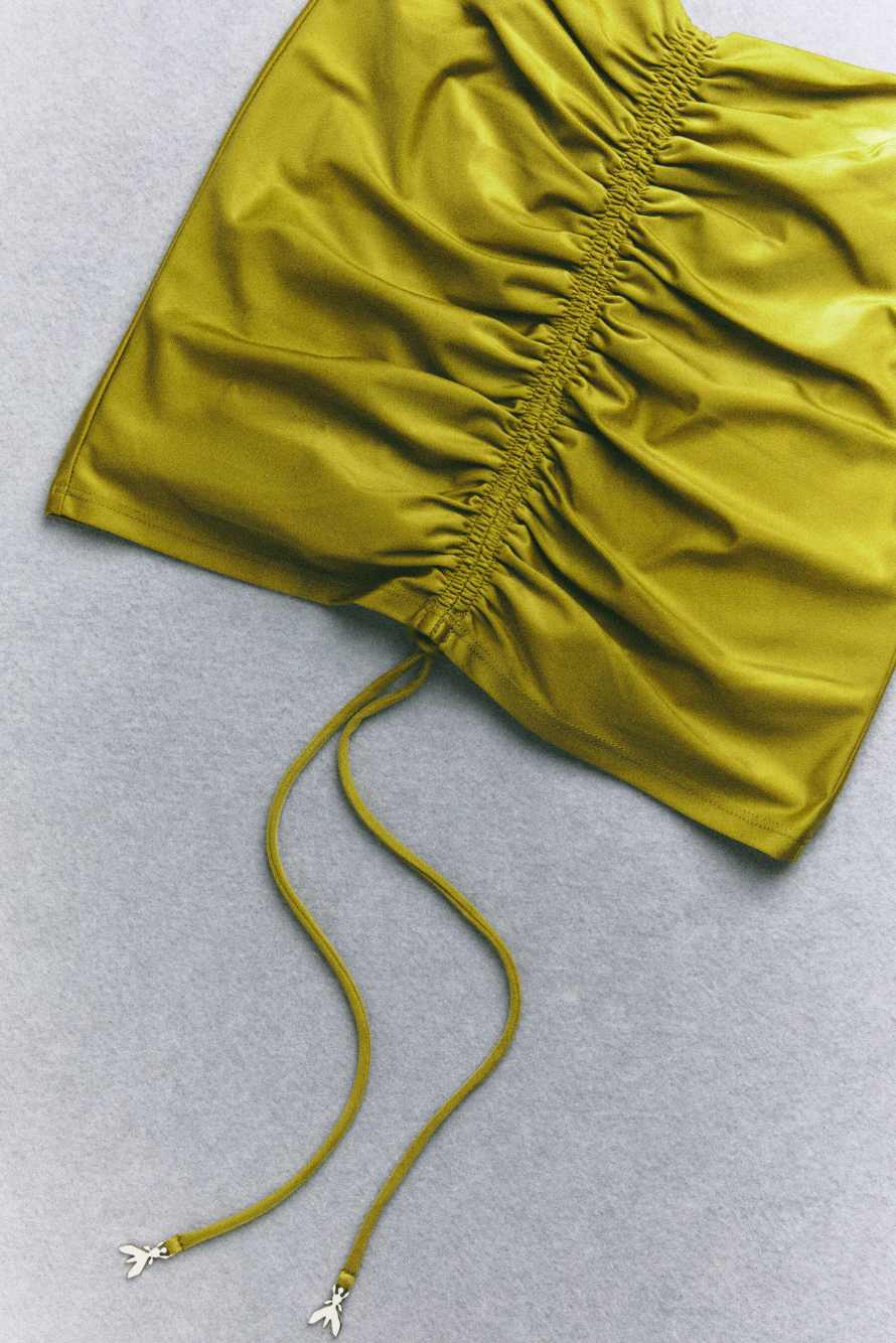 Draped pareo skirt, Green, Patrizia Pepe
