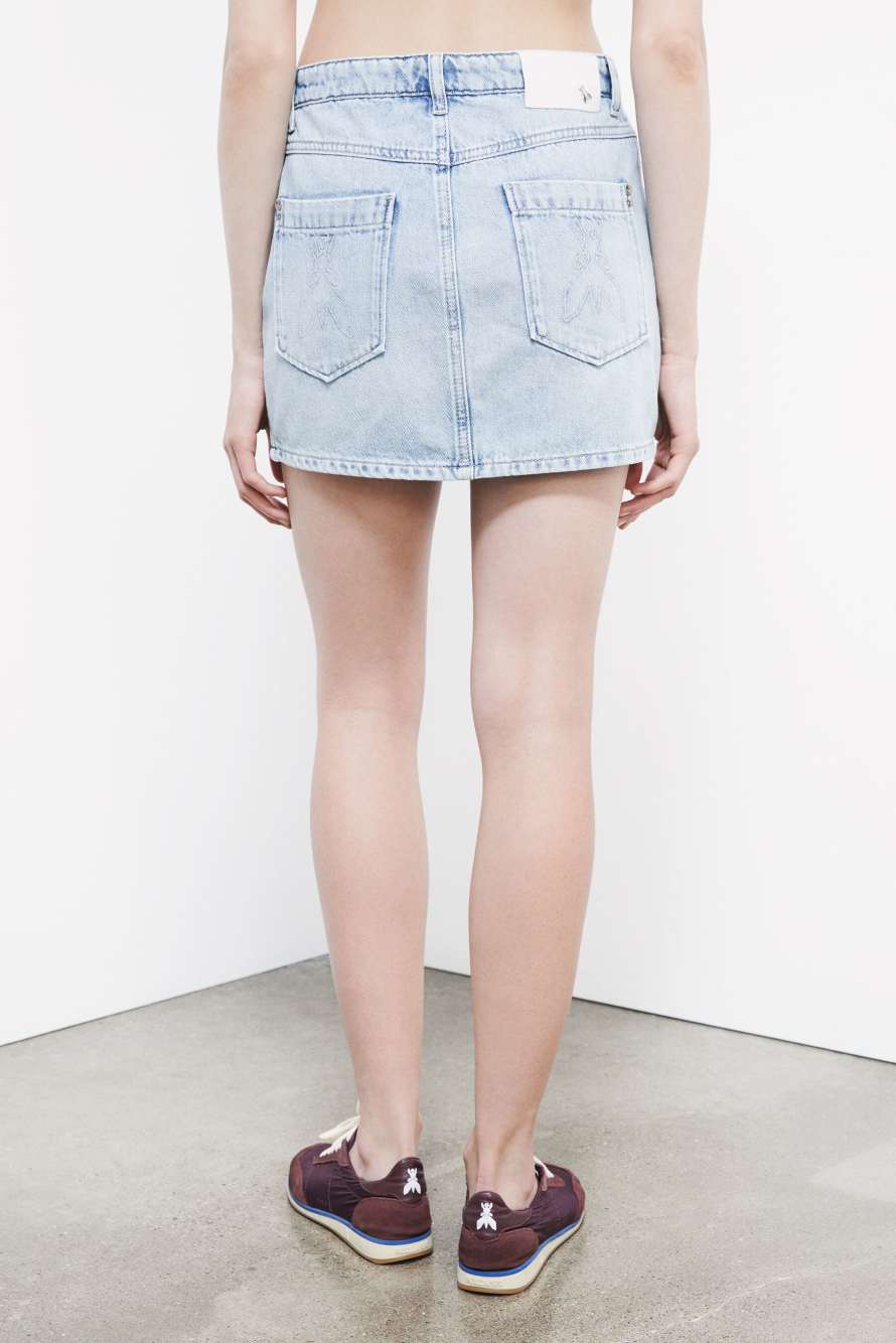 Denim mini skirt, Light Blue, Patrizia Pepe