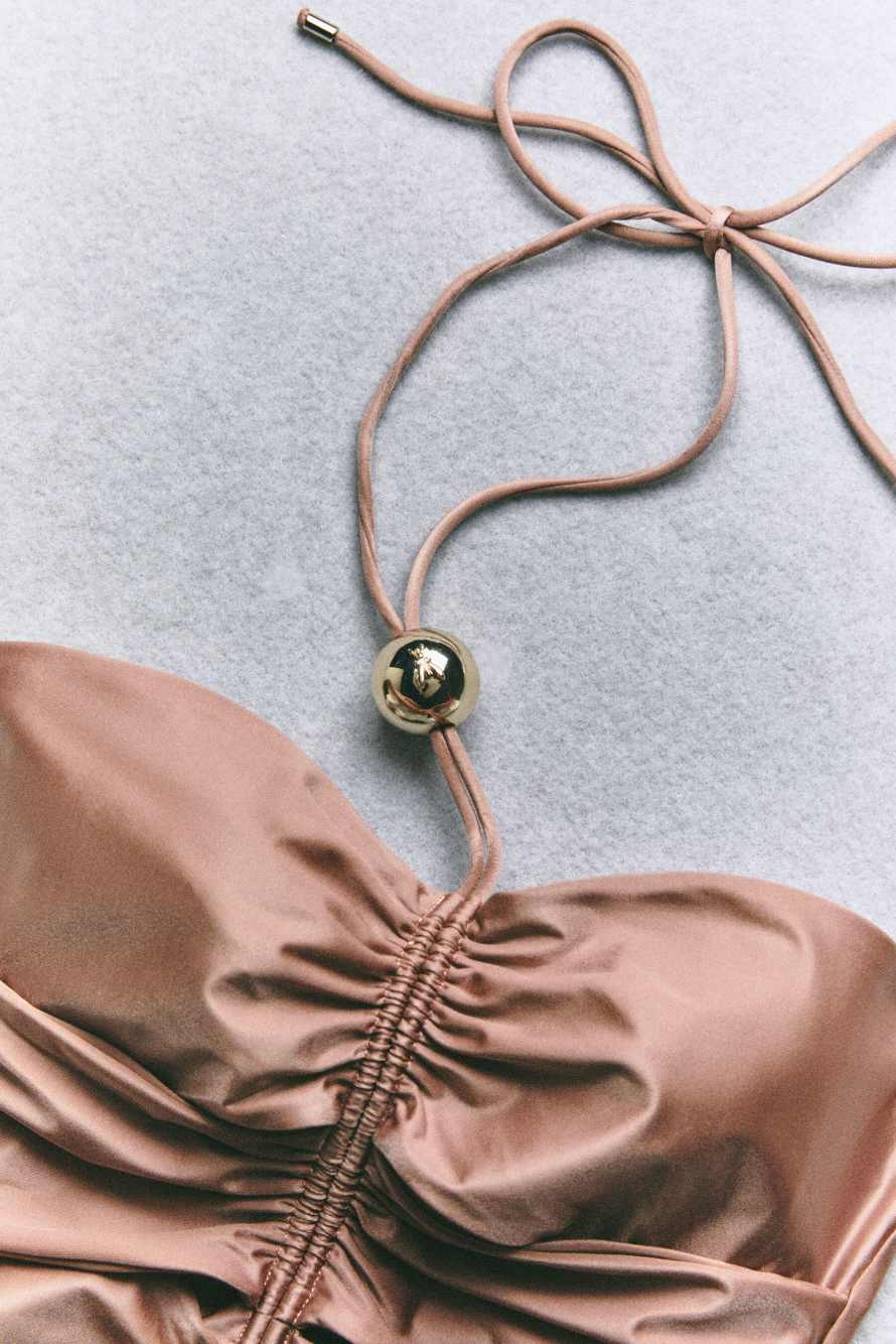 Draped swimsuit, Pink, Patrizia Pepe