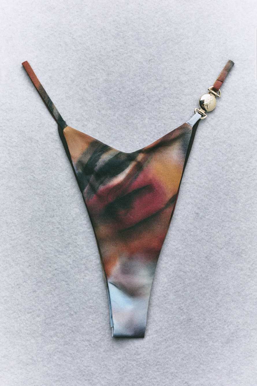 Brazilian bikini bottom in Summer Faded print, Abstract Fantasy, Patrizia Pepe