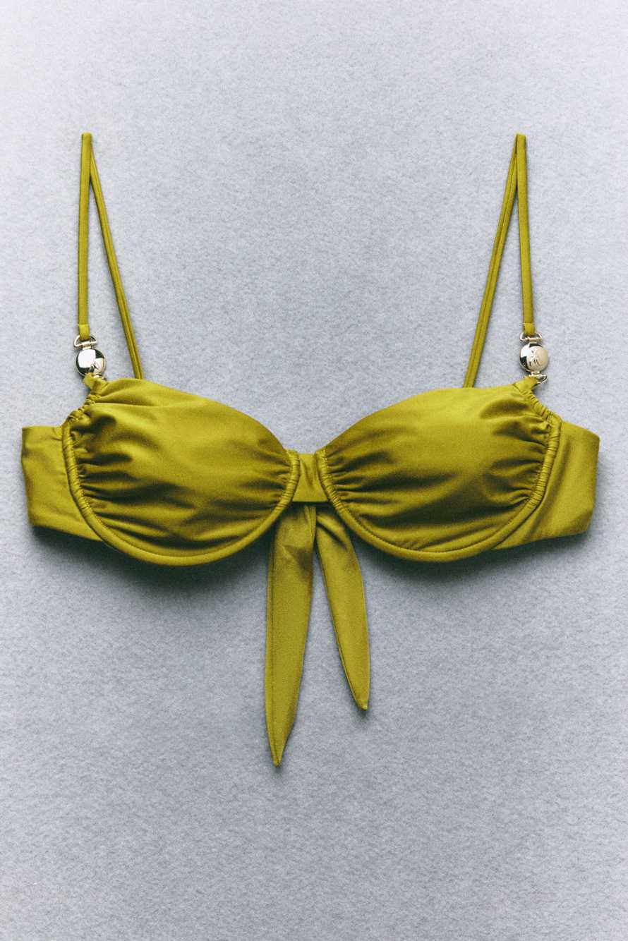 Balconette bikini top, Green, Patrizia Pepe