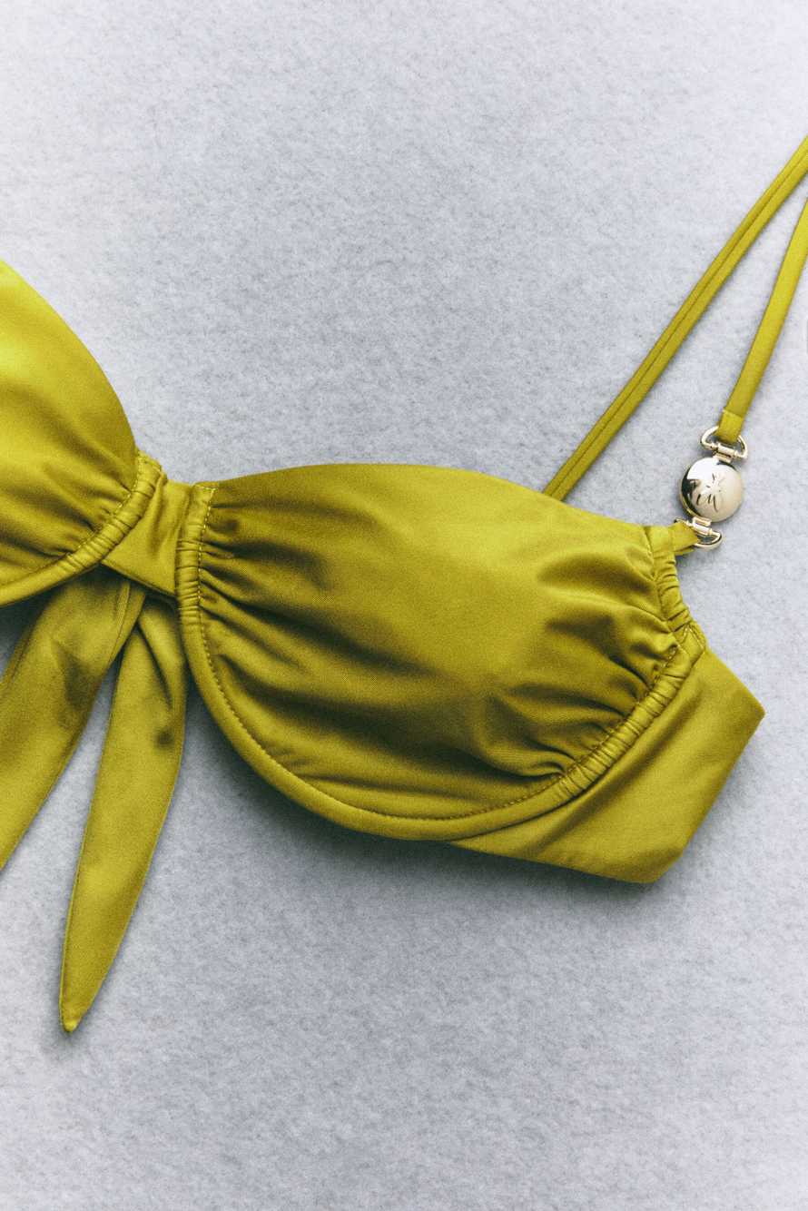 Balconette bikini top, Green, Patrizia Pepe