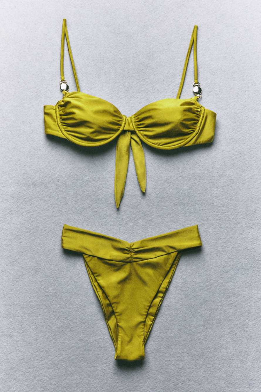 Balconette bikini top, Green, Patrizia Pepe