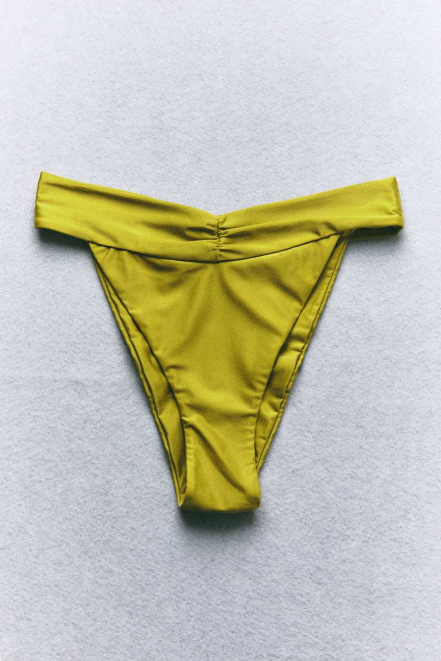 Ruched bikini bottom, Green, Patrizia Pepe