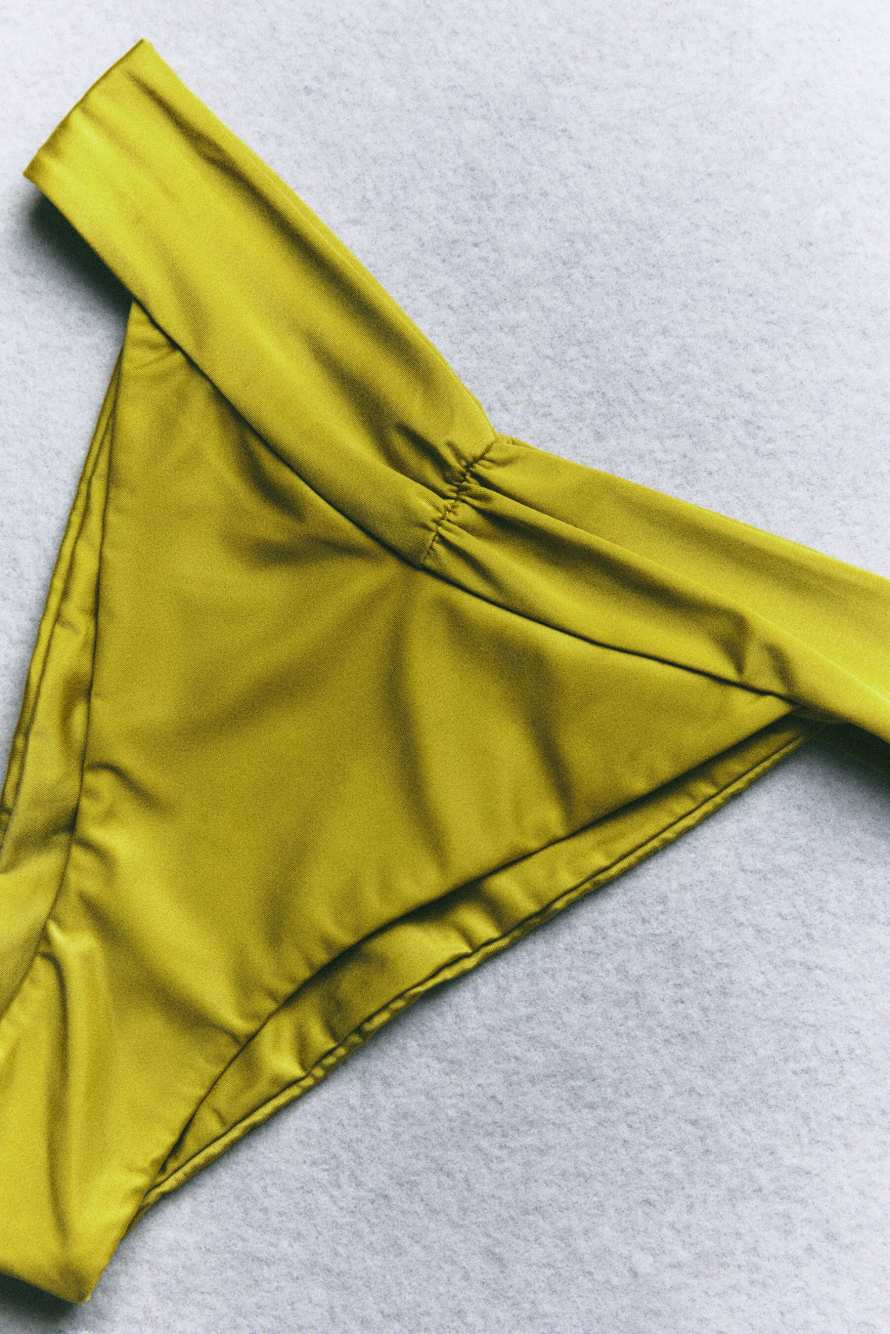 Ruched bikini bottom, Green, Patrizia Pepe