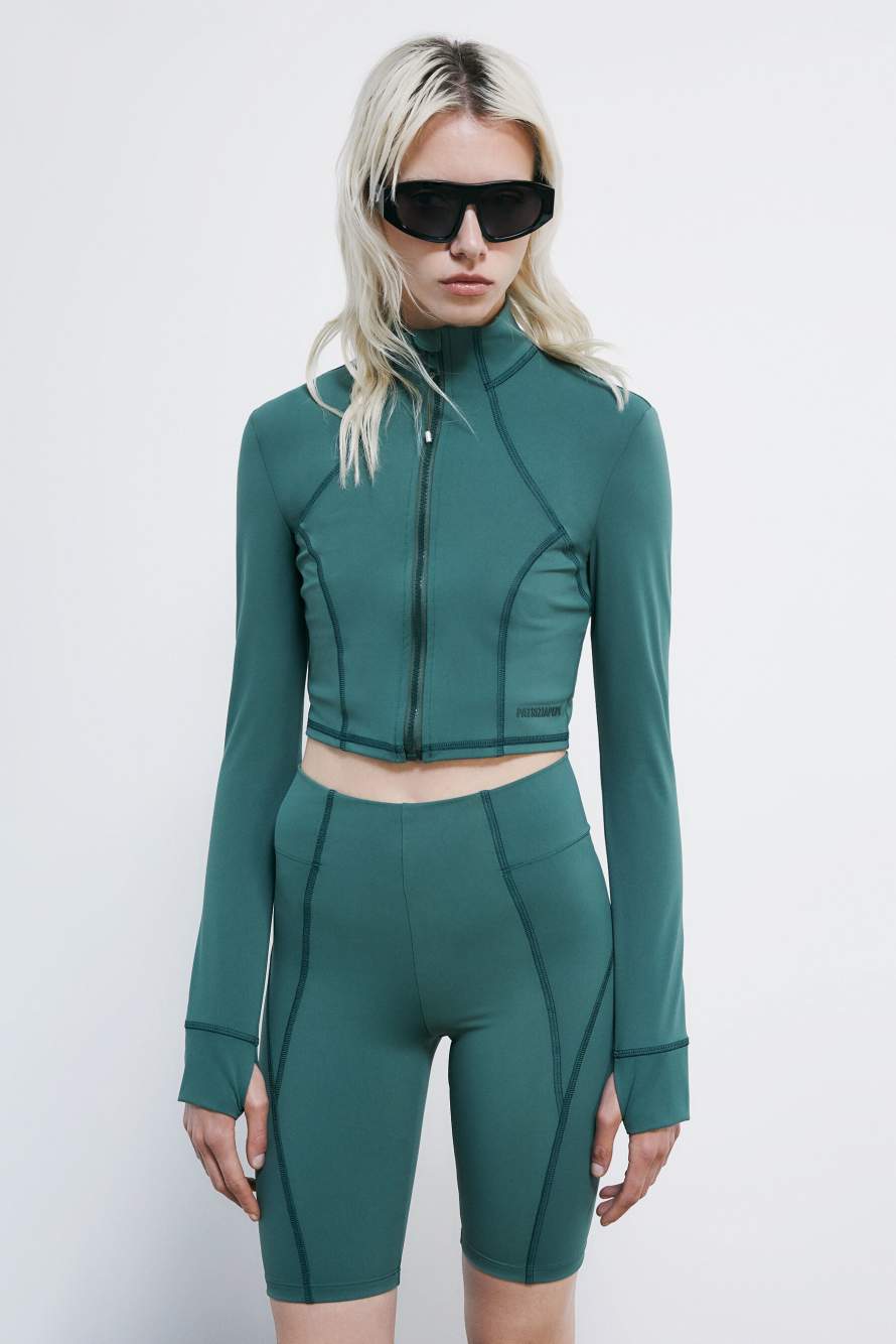 Self Retreat long-sleeve top, Green, Patrizia Pepe