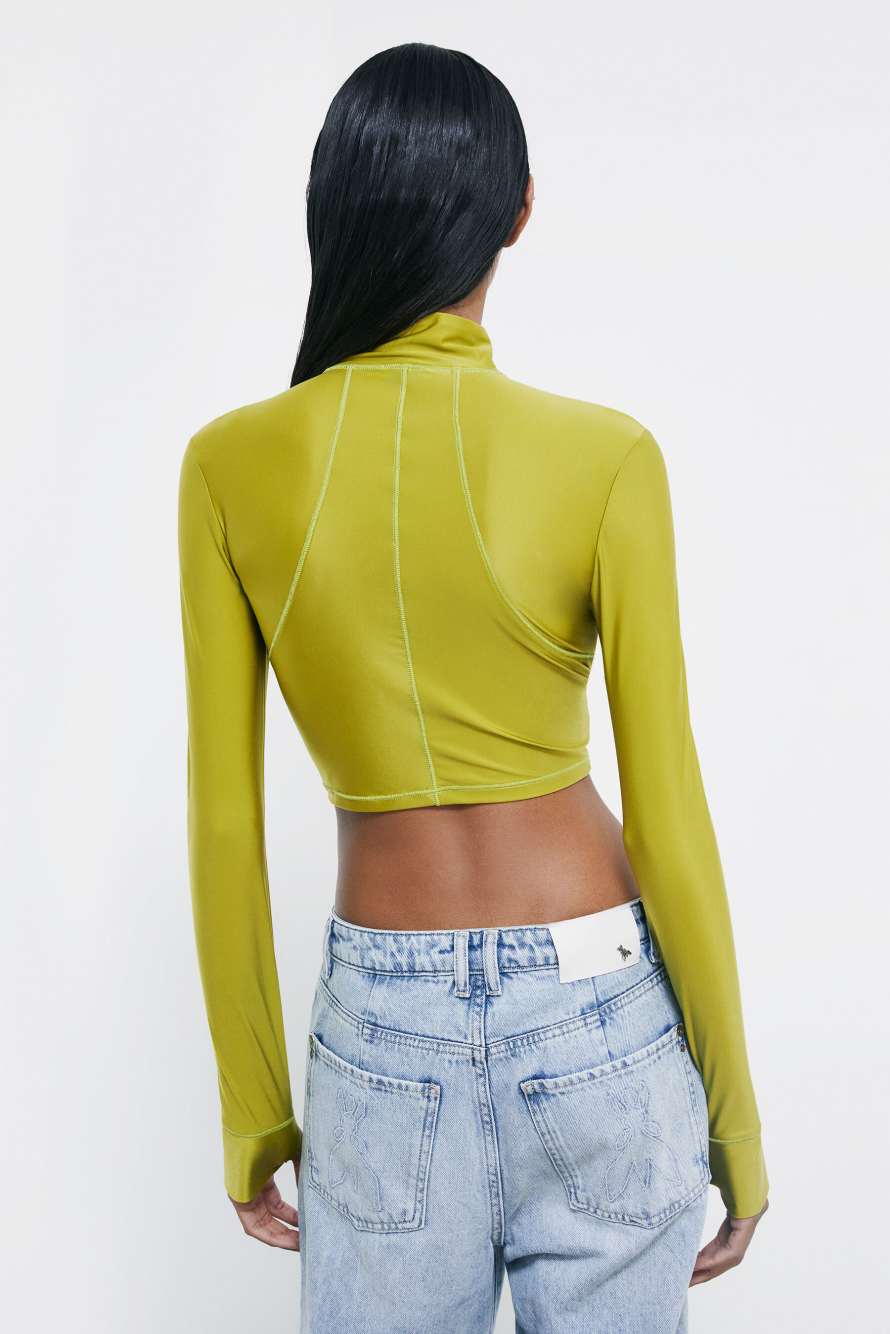Self Retreat long-sleeve top, Green, Patrizia Pepe