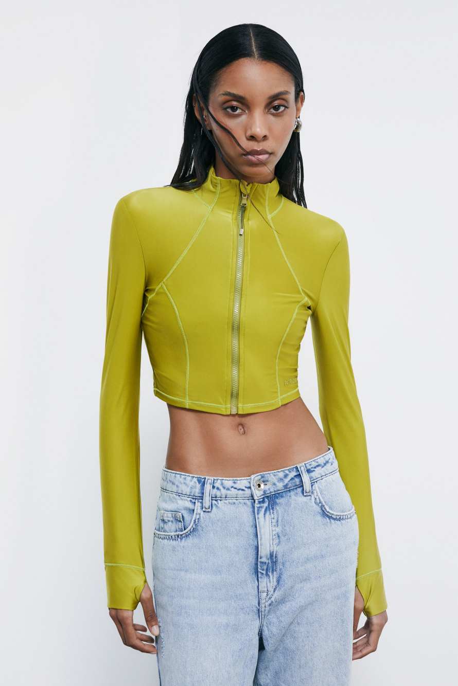 Self Retreat long-sleeve top, Green, Patrizia Pepe
