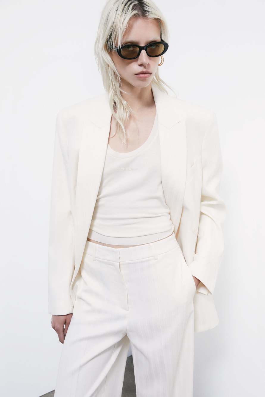 Jersey Tank Top, White, Patrizia Pepe