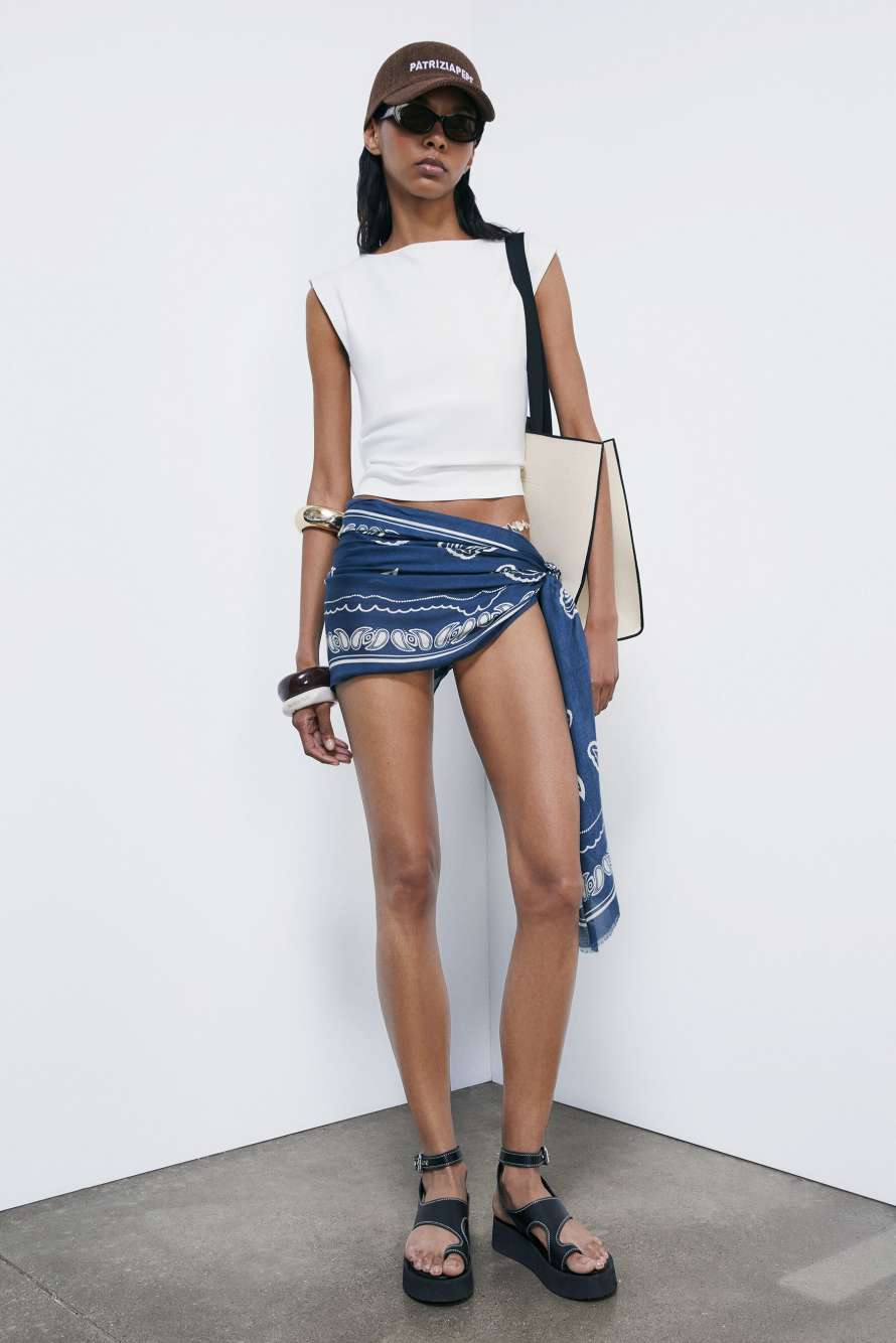Top in jersey con cut-out, Bianco, Patrizia Pepe