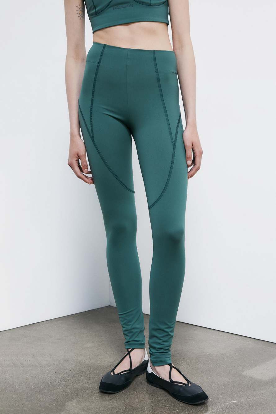 Self Retreat leggings in stretch jersey, Green, Patrizia Pepe