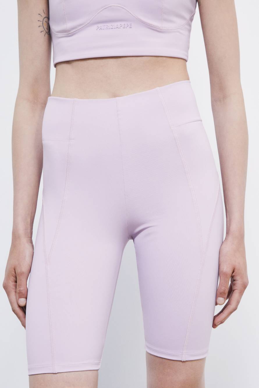 Self Retreat cycling shorts in stretch jersey, Purple, Patrizia Pepe