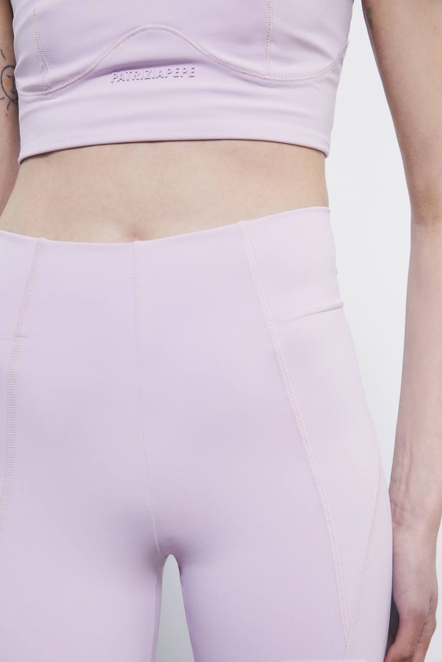Self Retreat cycling shorts in stretch jersey, Purple, Patrizia Pepe
