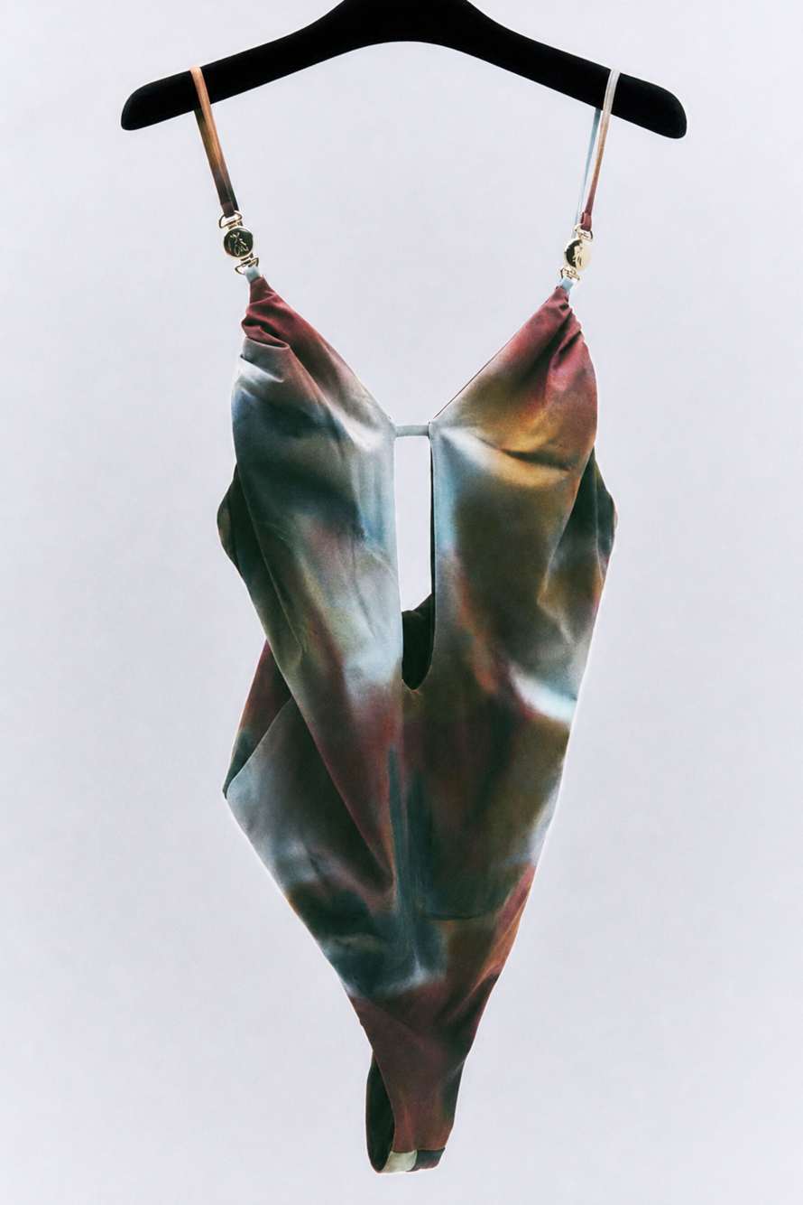 Cut-out swimsuit in Summer Faded print, Abstract Fantasy, Patrizia Pepe