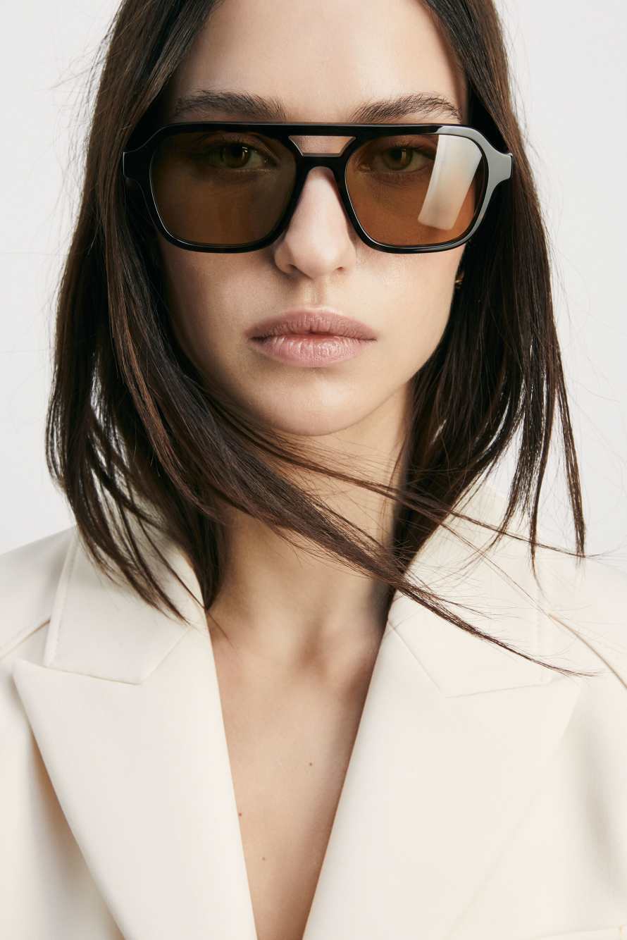 Aviator-Sonnenbrille, Braun, Patrizia Pepe