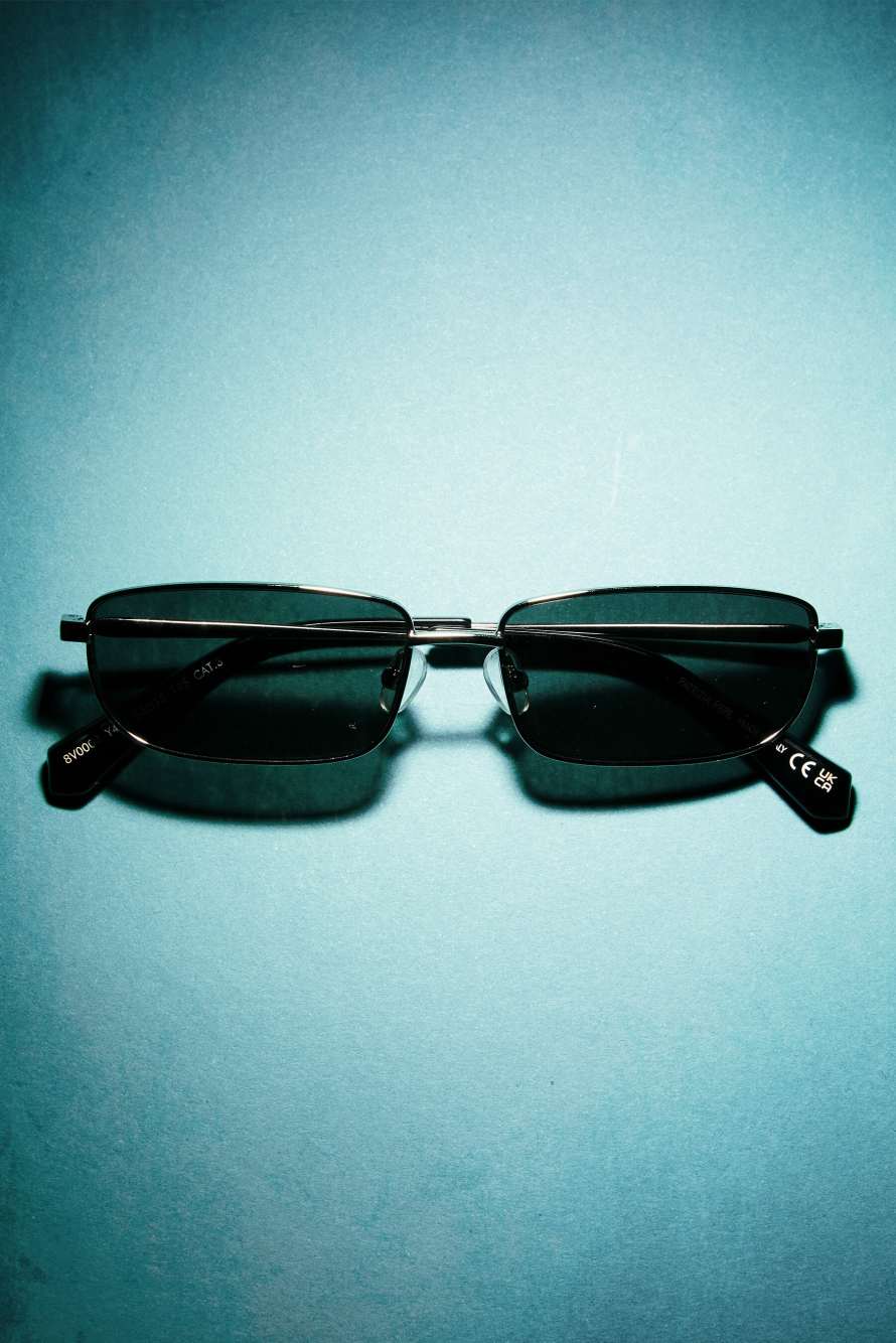 Rectangular silver metal sunglasses, Patrizia Pepe