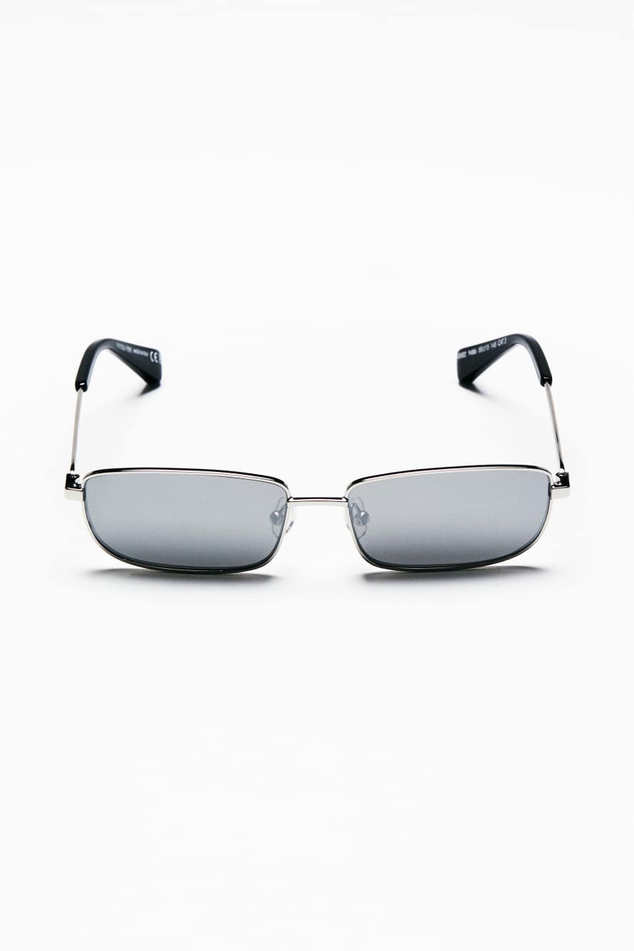 Rectangular silver metal sunglasses, Patrizia Pepe
