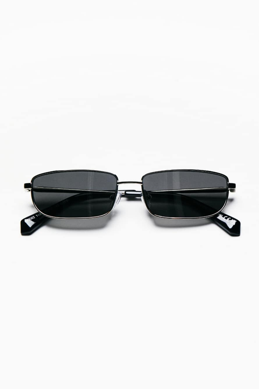 Rectangular silver metal sunglasses, Patrizia Pepe