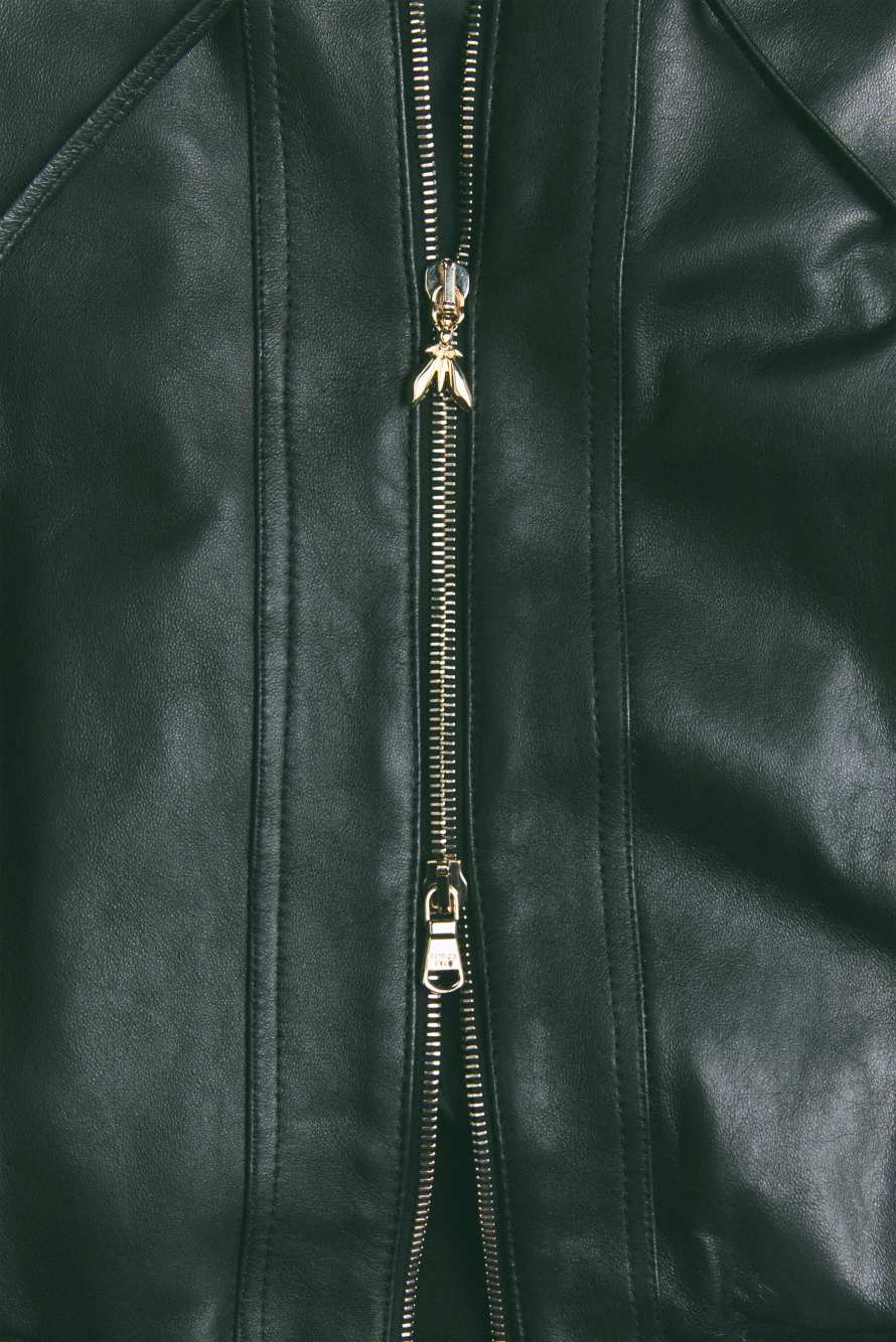 Blouson leather jacket, Black, Patrizia Pepe