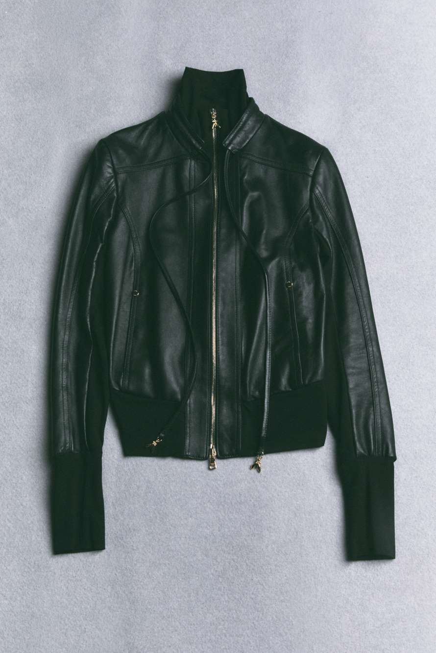 Blouson leather jacket, Black, Patrizia Pepe