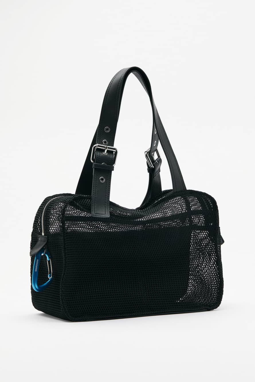 Shopping Bag (IM)PERFECTION in mesh, Black, Patrizia Pepe