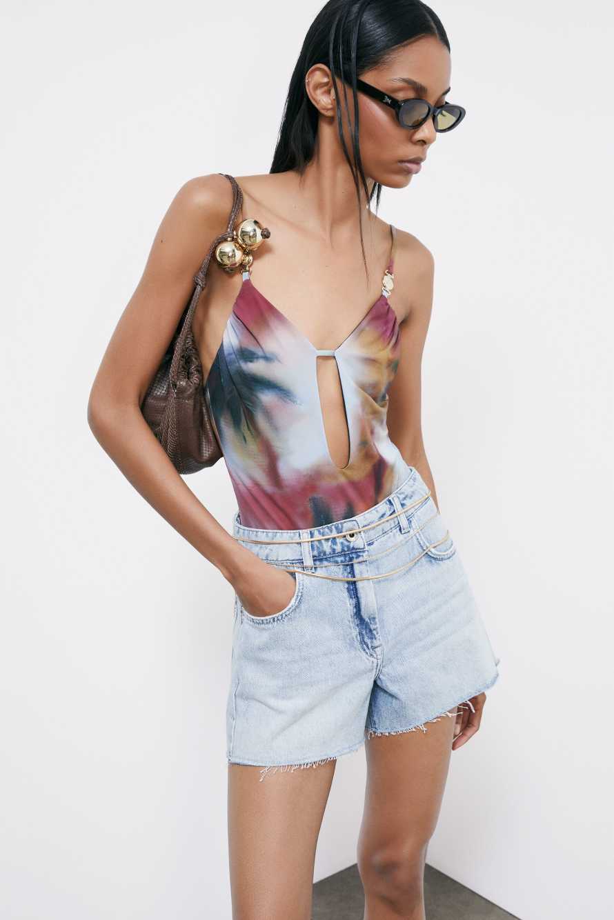 Badeanzug mit Cut-out im Summer-Faded-Print, Abstrakter Print, Patrizia Pepe