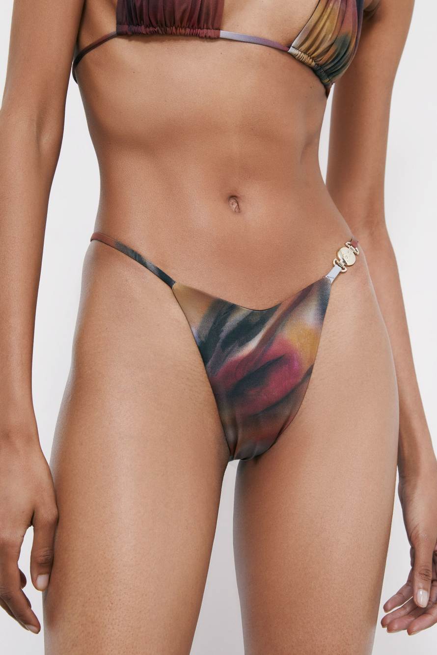 Brazilian bikini bottom in Summer Faded print, Abstract Fantasy, Patrizia Pepe