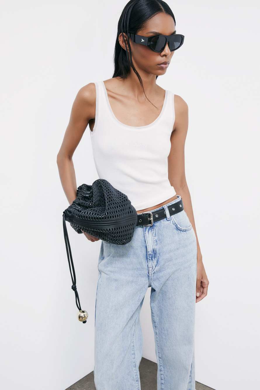 Ribbed top, White, Patrizia Pepe