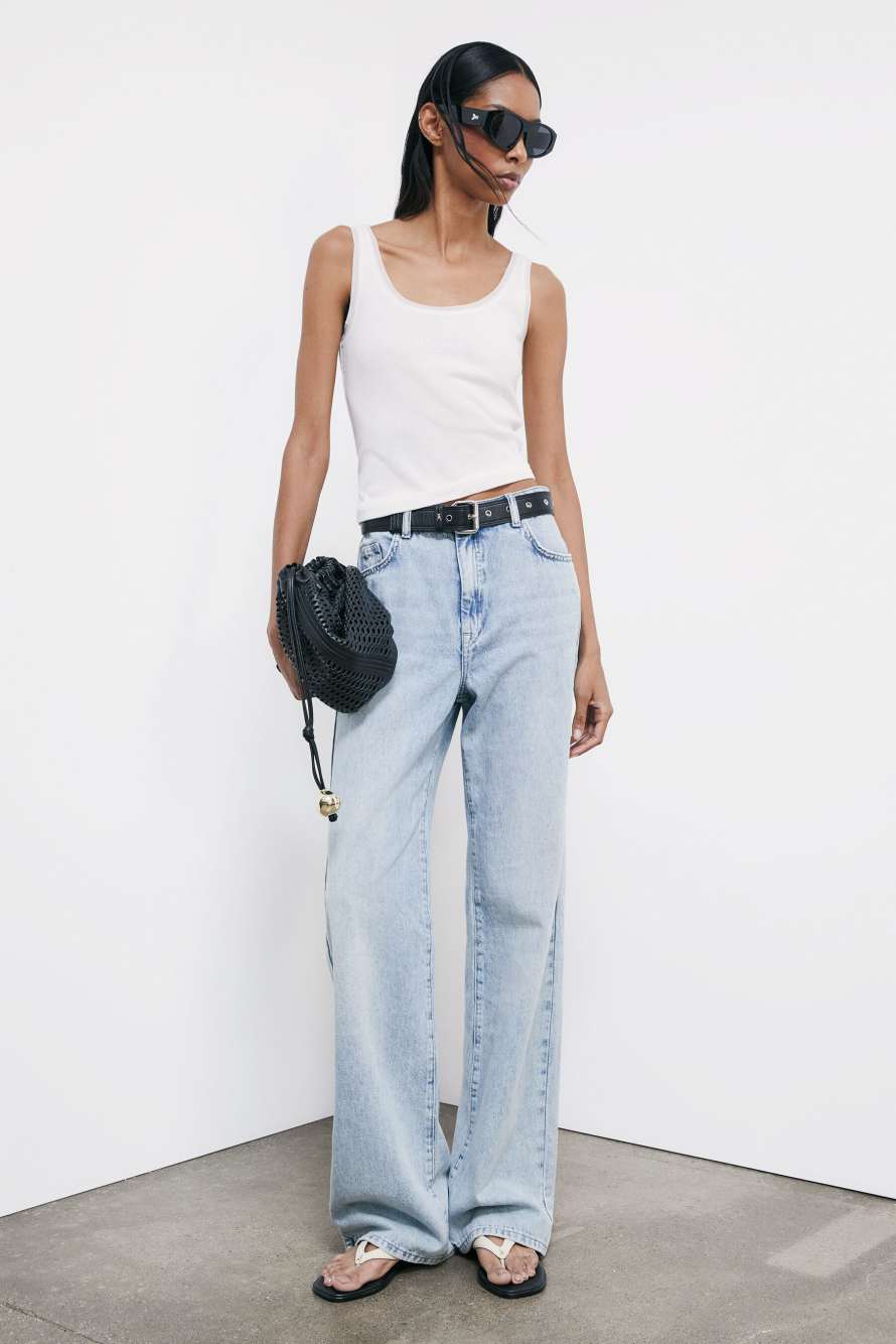 Ribbed top, White, Patrizia Pepe