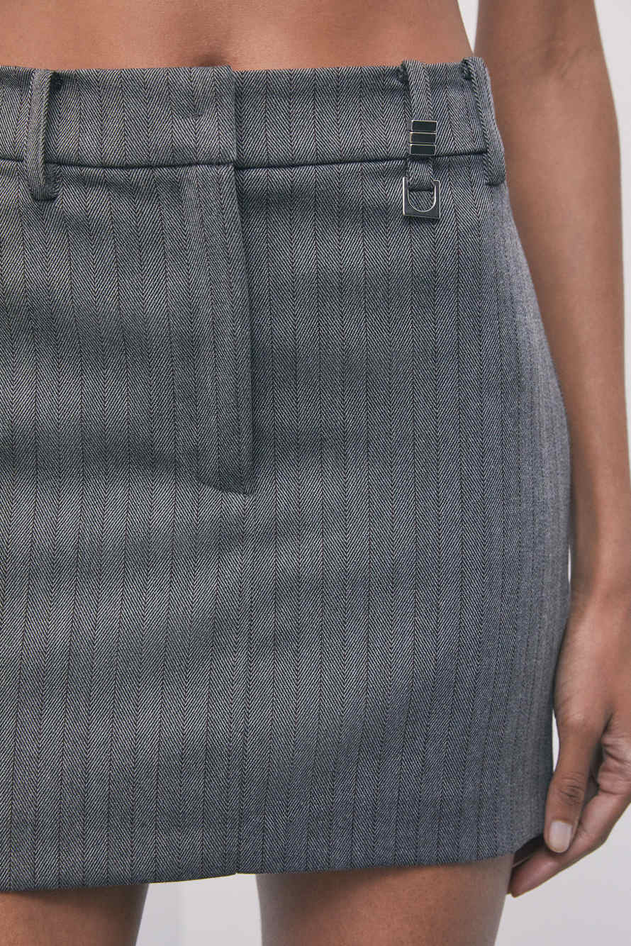 Pinstripe mini skirt, Grey, Patrizia Pepe