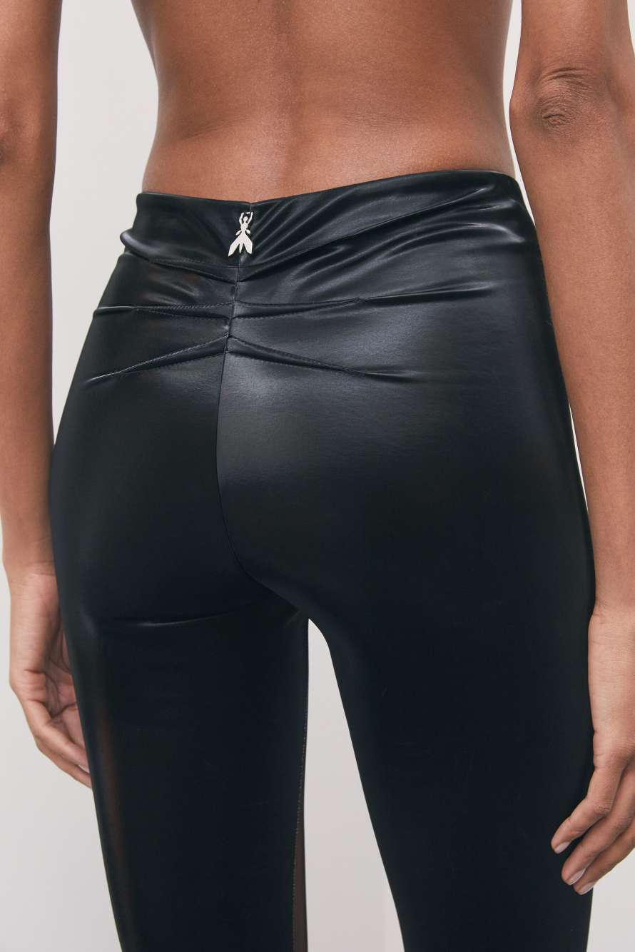Coated leggings, Black, Patrizia Pepe