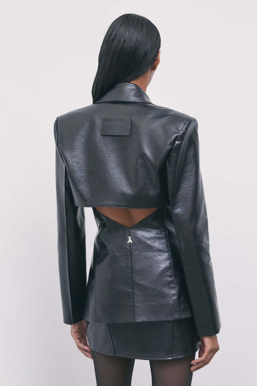 Transformable coated blazer, Black, Patrizia Pepe